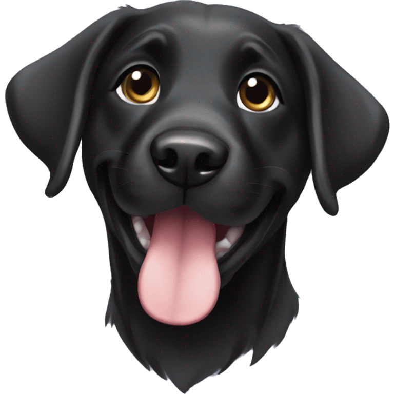 happy puppy black Labrador emoji