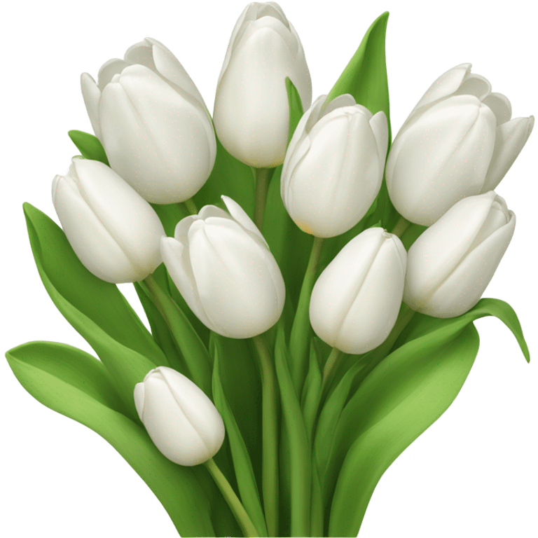 Bunch of white tulips emoji