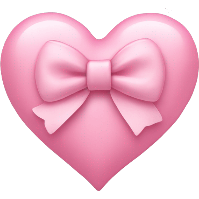 light pink heart with bow emoji