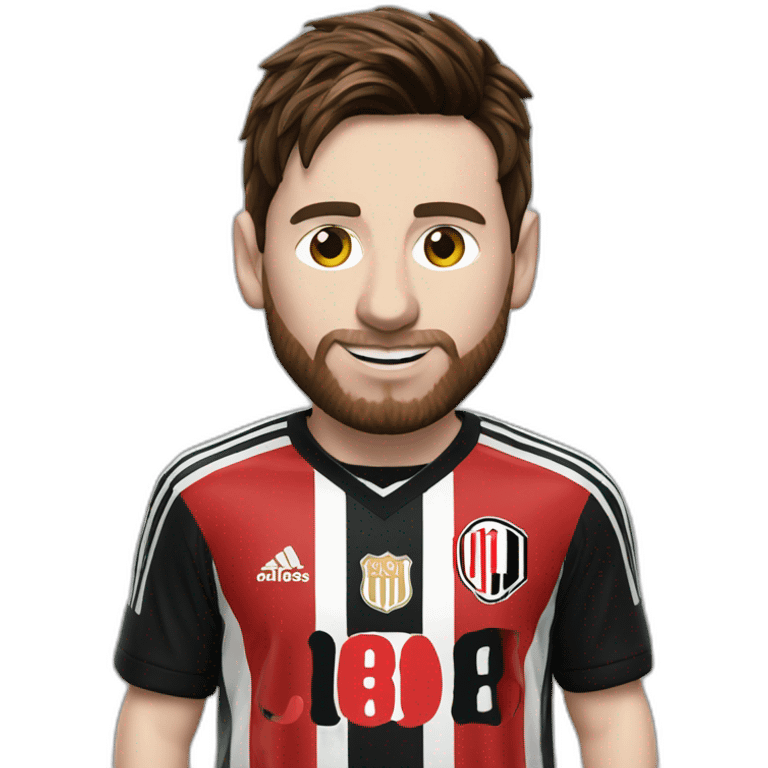 leo messi with river plate shirt emoji