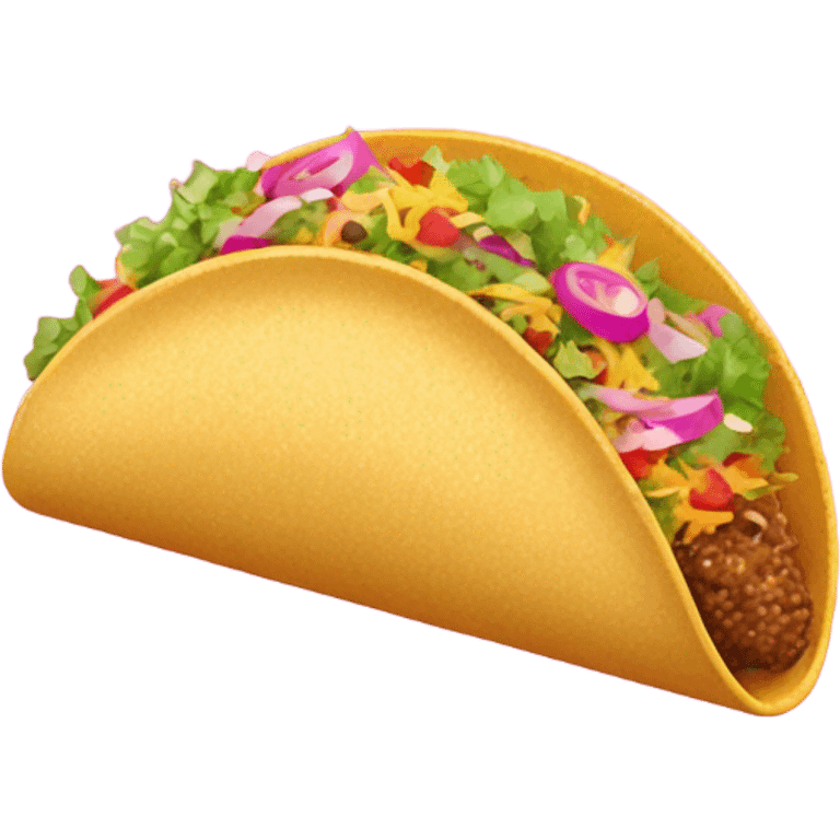 Pink Taco Bell taco  with glitter  emoji