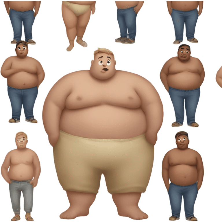 Boy with huge belly with crop top on  emoji