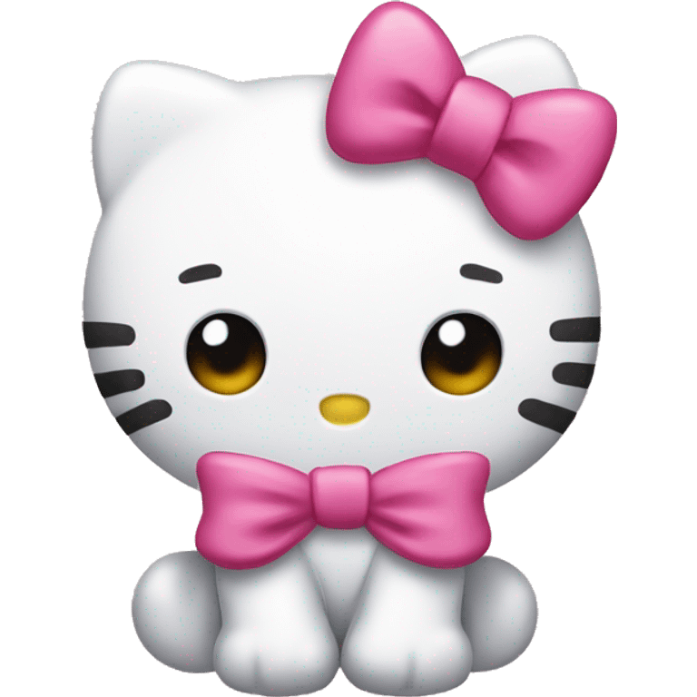 Hello kitty with a cute bow  emoji