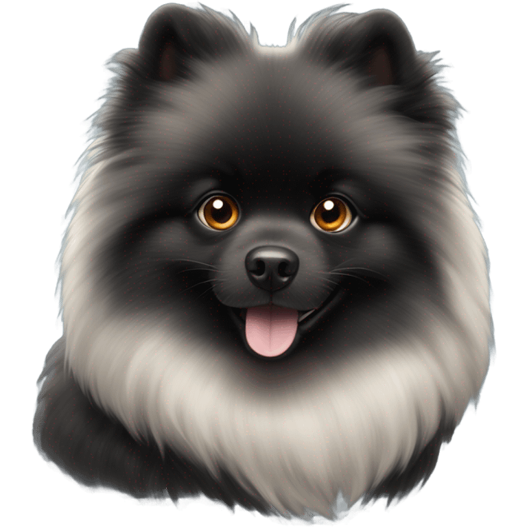 Black Pomeranian emoji