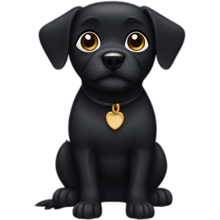 Small black dog emoji