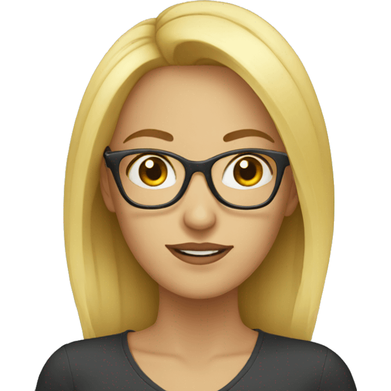 Blonde lady lost glasses emoji