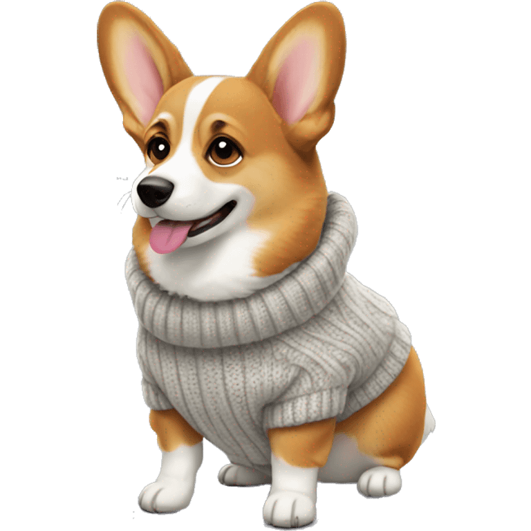 Corgi dog wearing a sweater  emoji