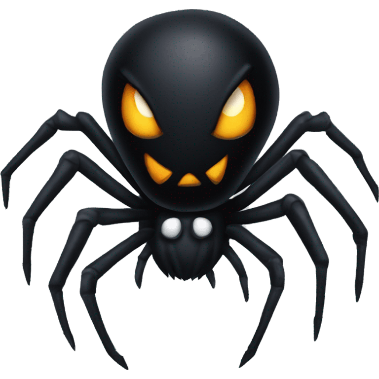 halloween spider black background emoji