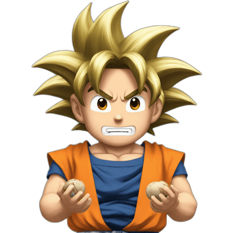 goku holding nuts emoji