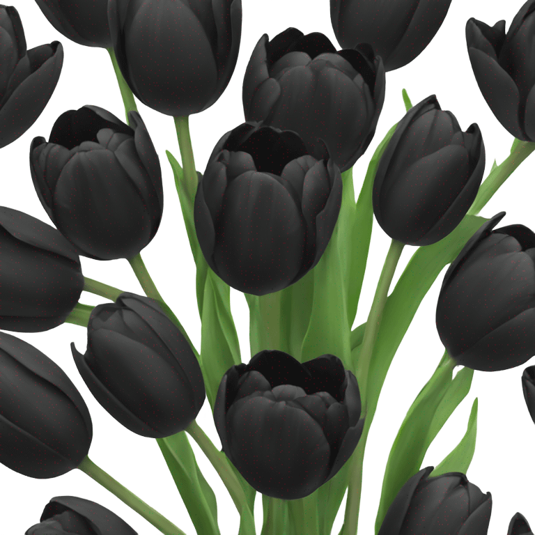 A bouquet of black tulips  emoji