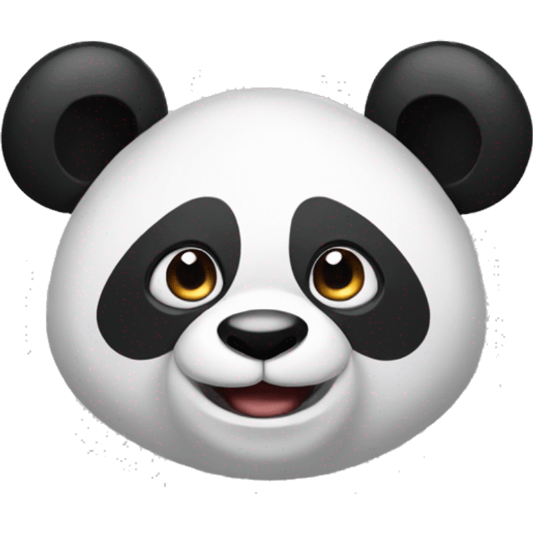 Panda on big harte emoji