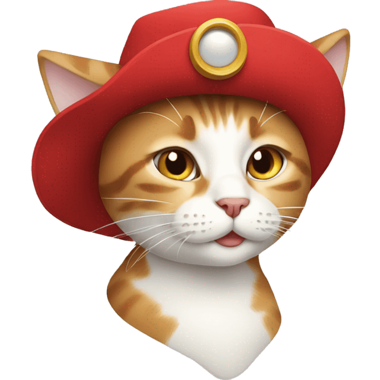 cat with red hat emoji