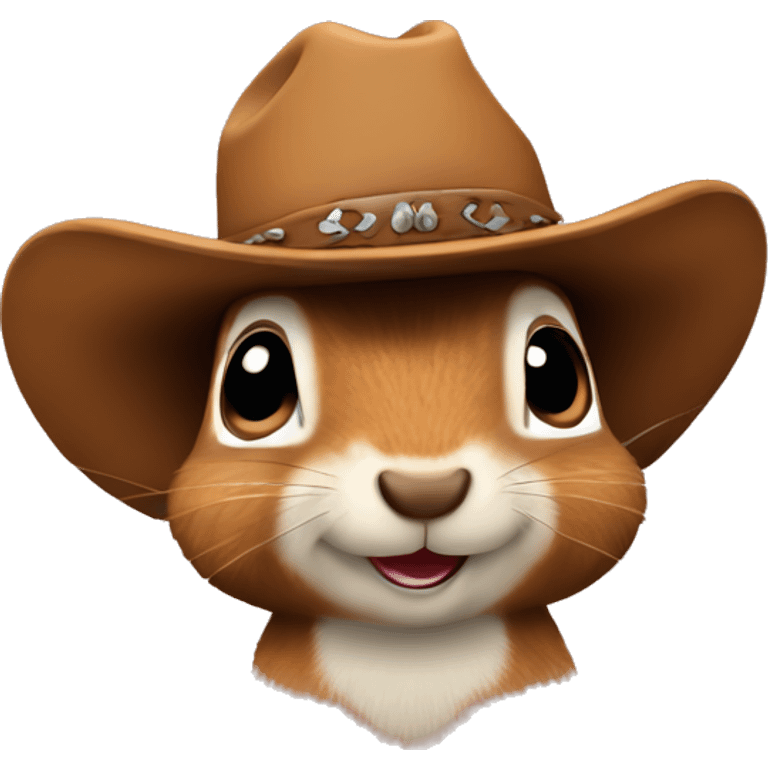 Squirrel in a cowboy hat emoji