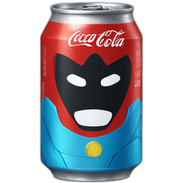 Coca cola can super hero emoji