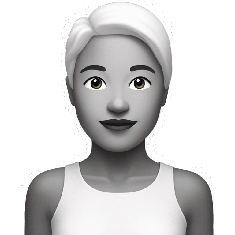 one skincare product in black and white emoji