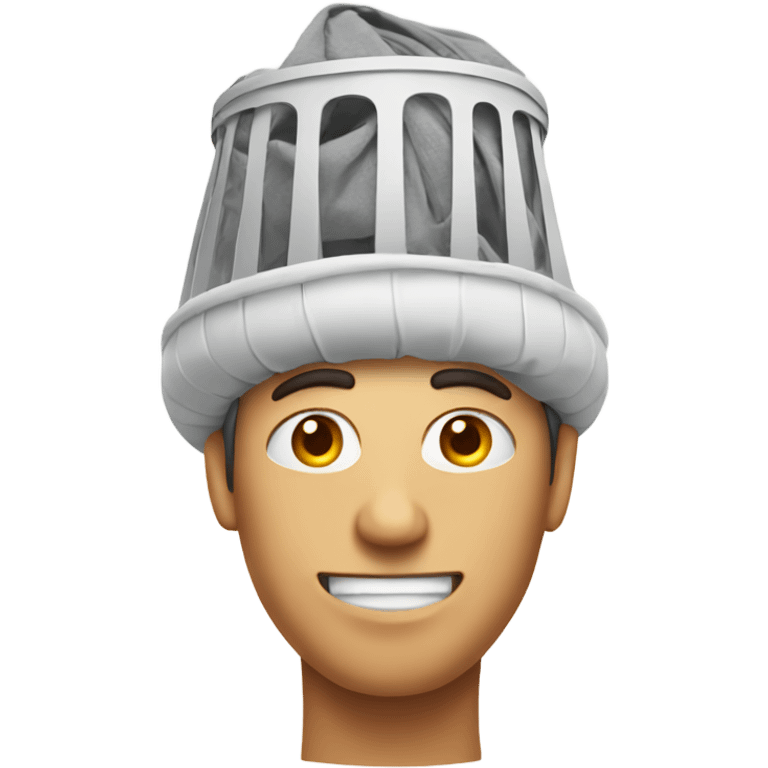 Dude with a laundry basket on his head emoji