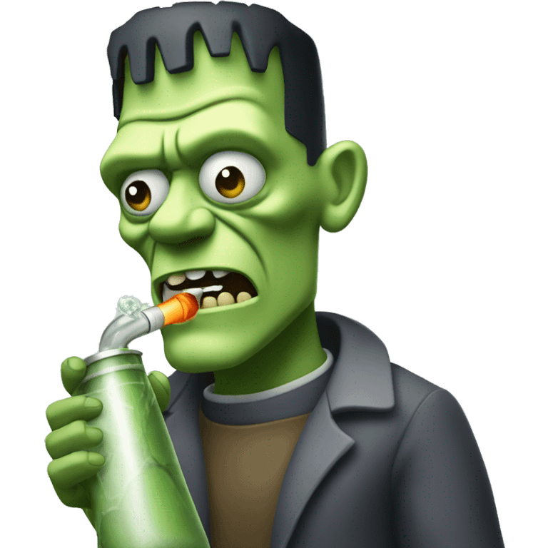 frankenstein holding bong emoji