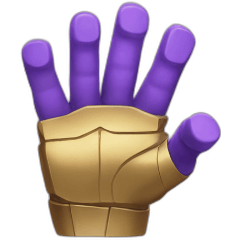 Thanos with three fingers emoji