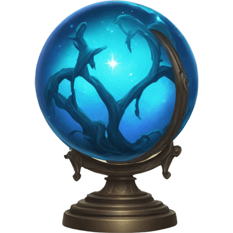 blue magical orb sphere emoji