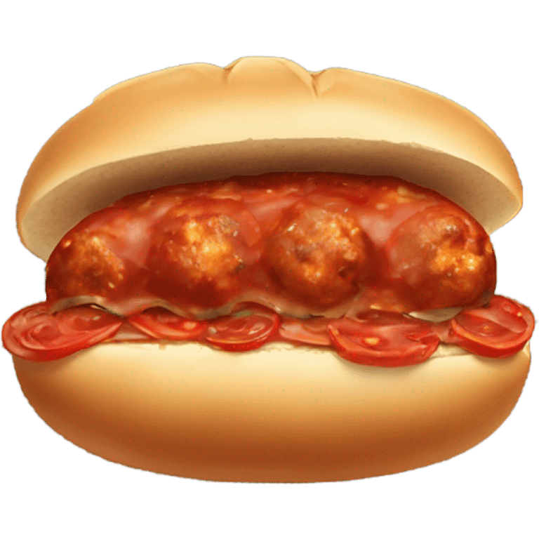 Meatball sub with pepperoni  emoji