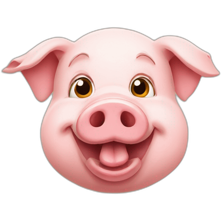 Funny pig emoji