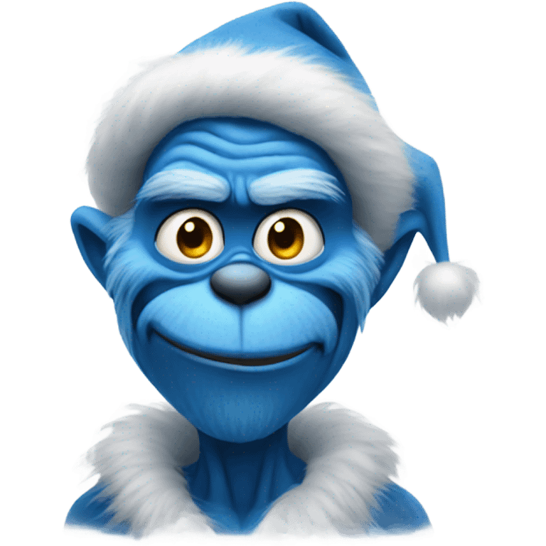 Blue grinch emoji