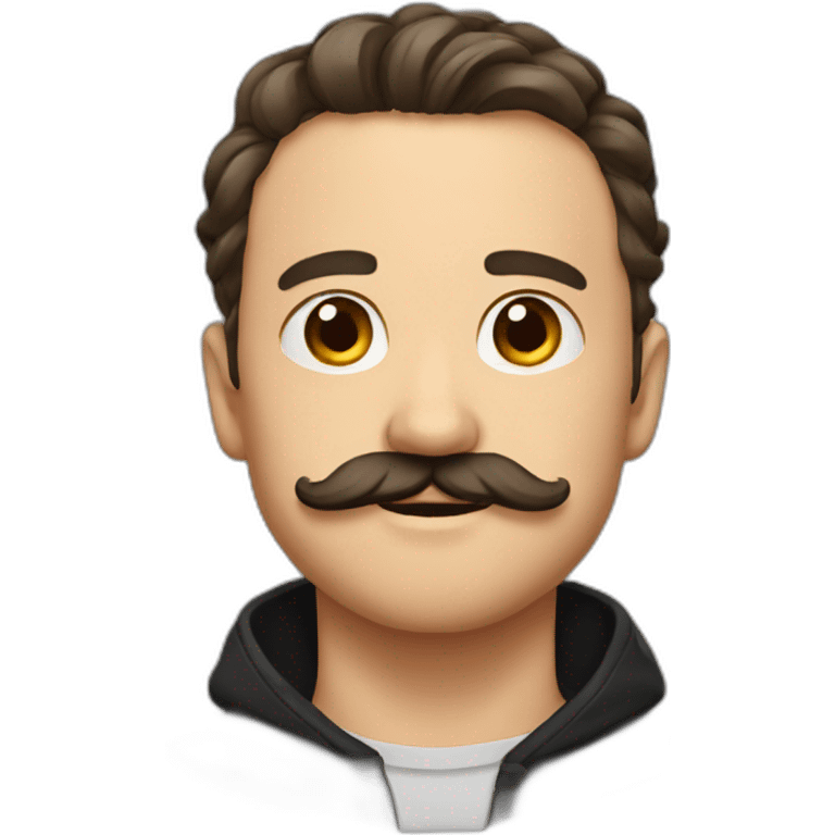 Lukas with mustache emoji