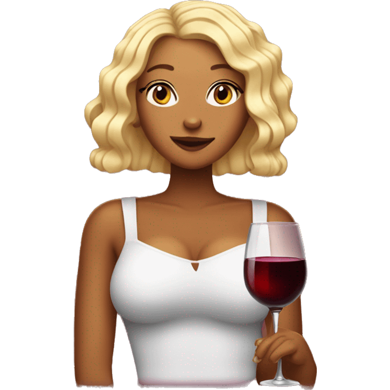 doja cat drinking red wine emoji