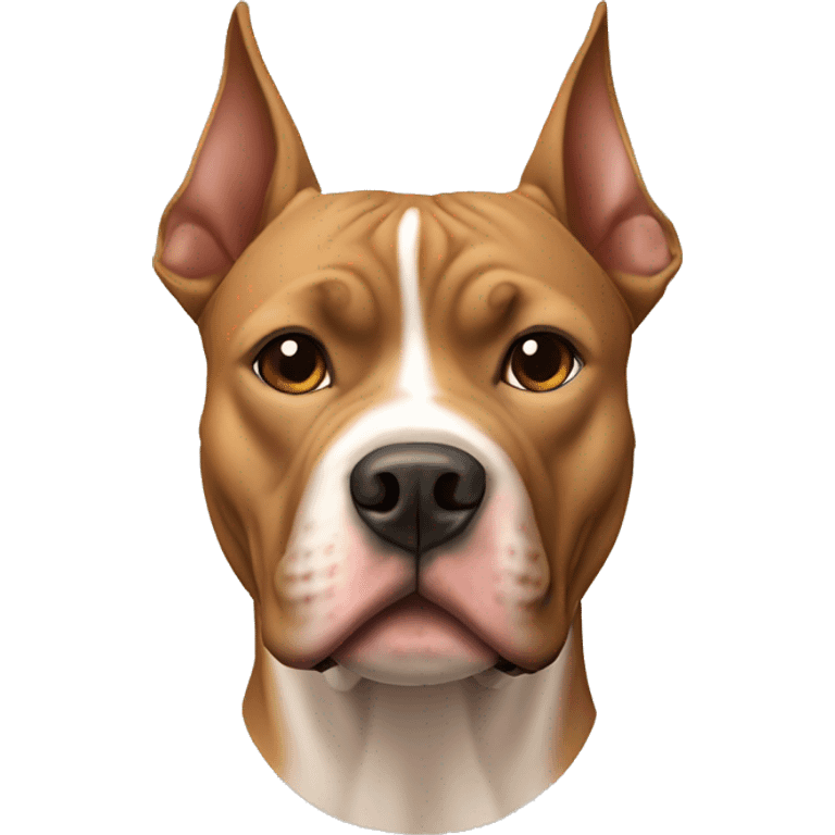 Light brown pitbull ears CROPPED short emoji