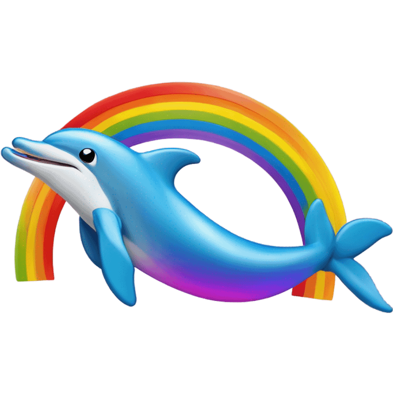 Dolphin rainbow  emoji