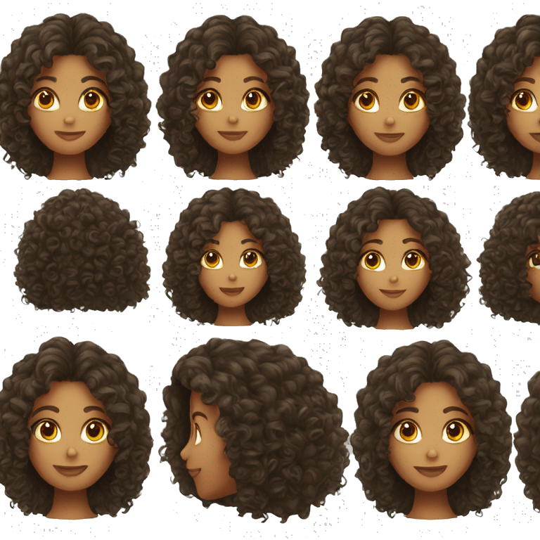 Long Curly hair woman  emoji