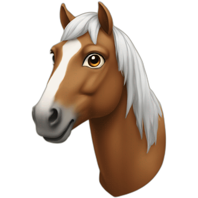 Horse with heart in eyes emoji