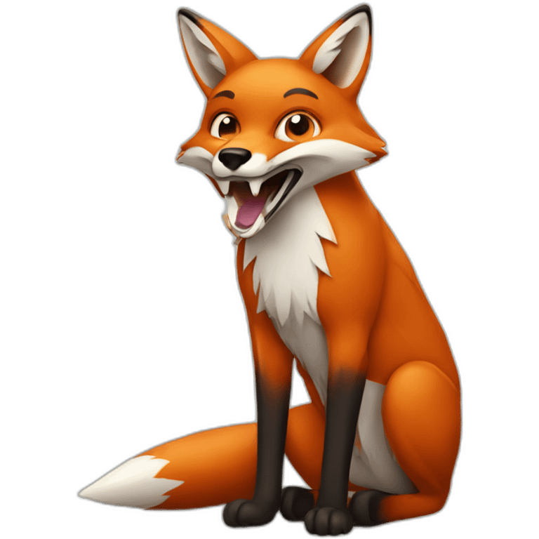 fox with a knife in mouth emoji