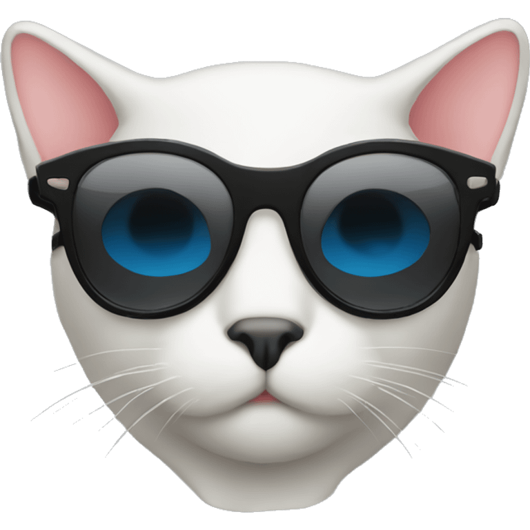 Cat black with sunglasses emoji