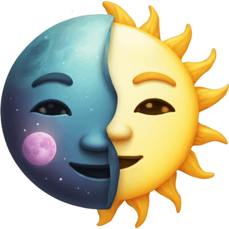 Sun and moon, planets  emoji