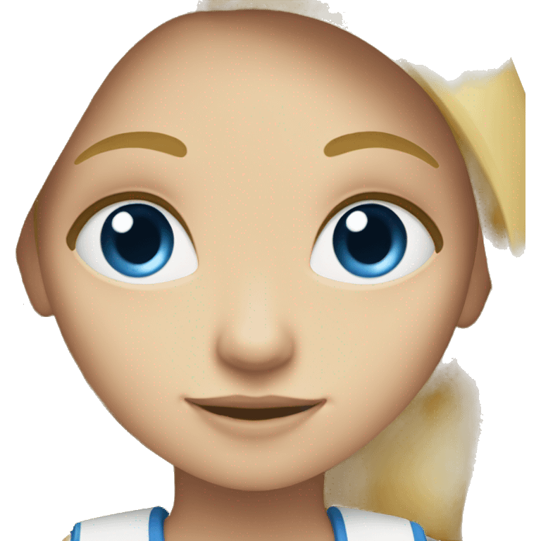 blond girl with a blue eyes  emoji