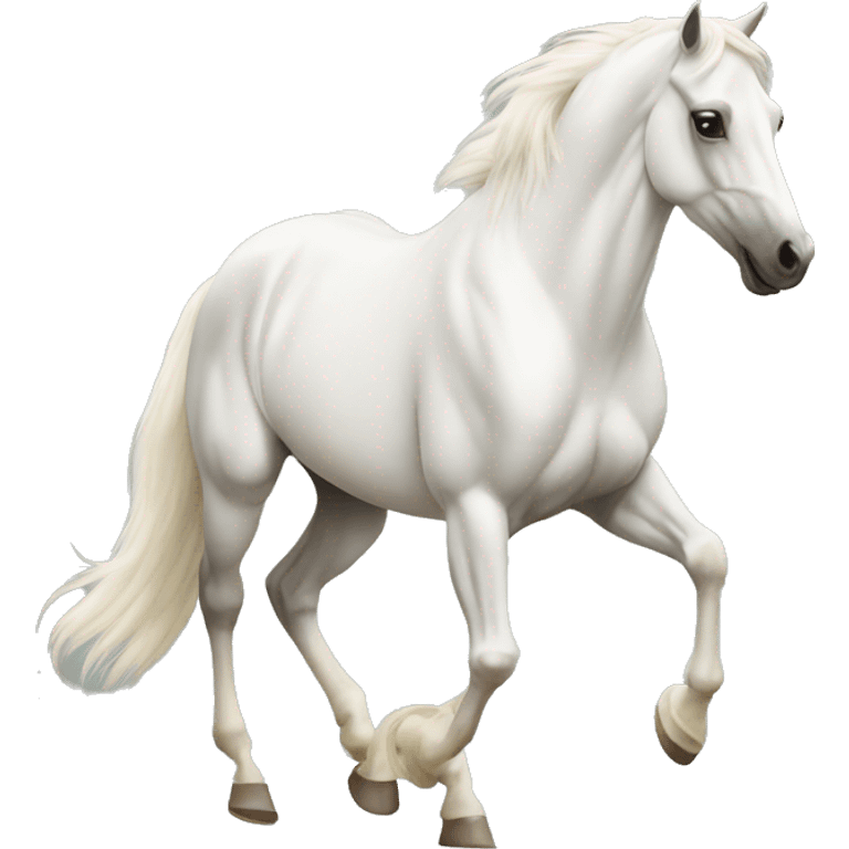 White trotting horse emoji