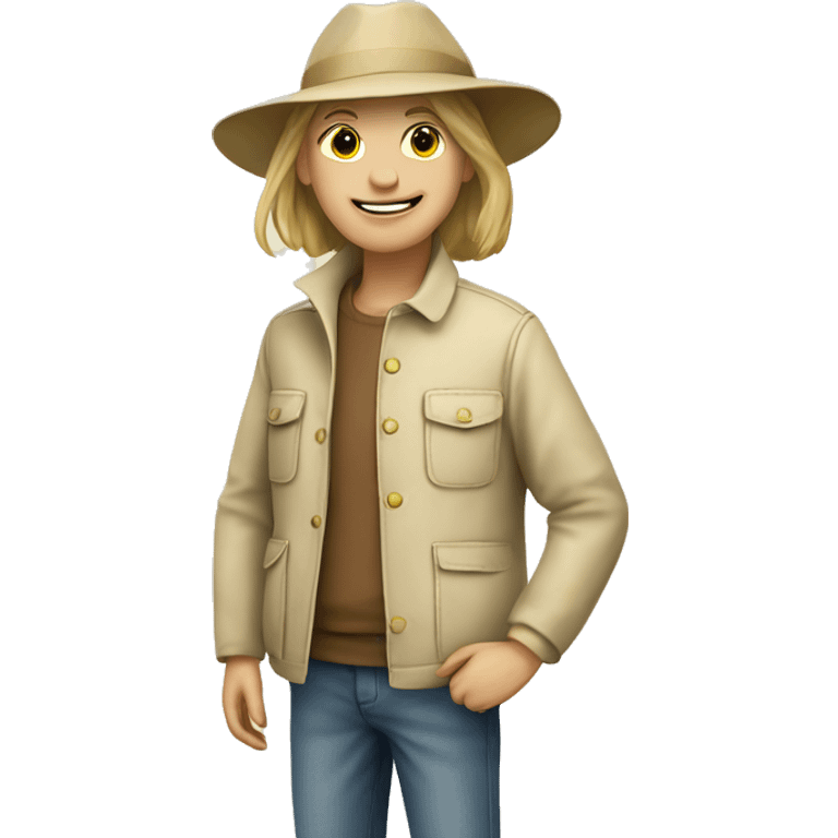 gardener beige jacket trees germany emoji