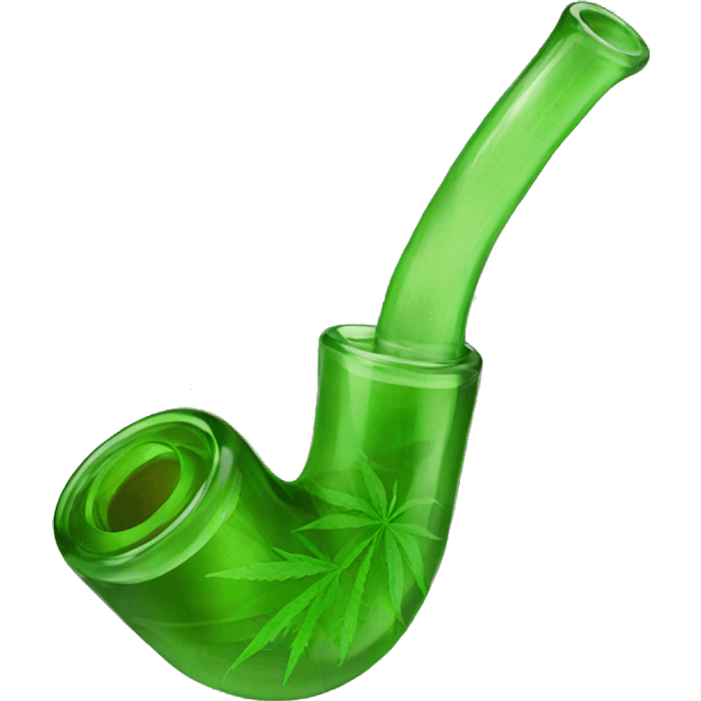 Small glass cannabis pipe emoji