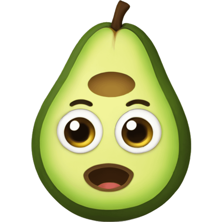 Potaxie avocado with cute eyes emoji