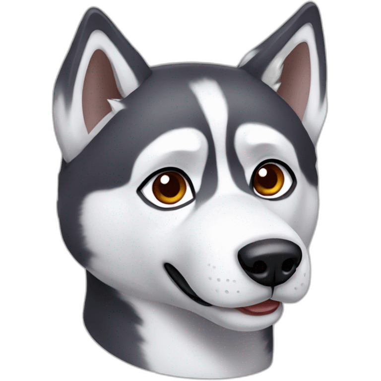 Curious Husky With Brown Eyes emoji