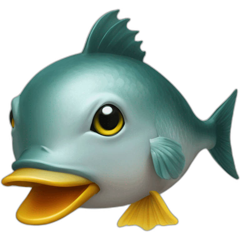 Duck head fish body emoji