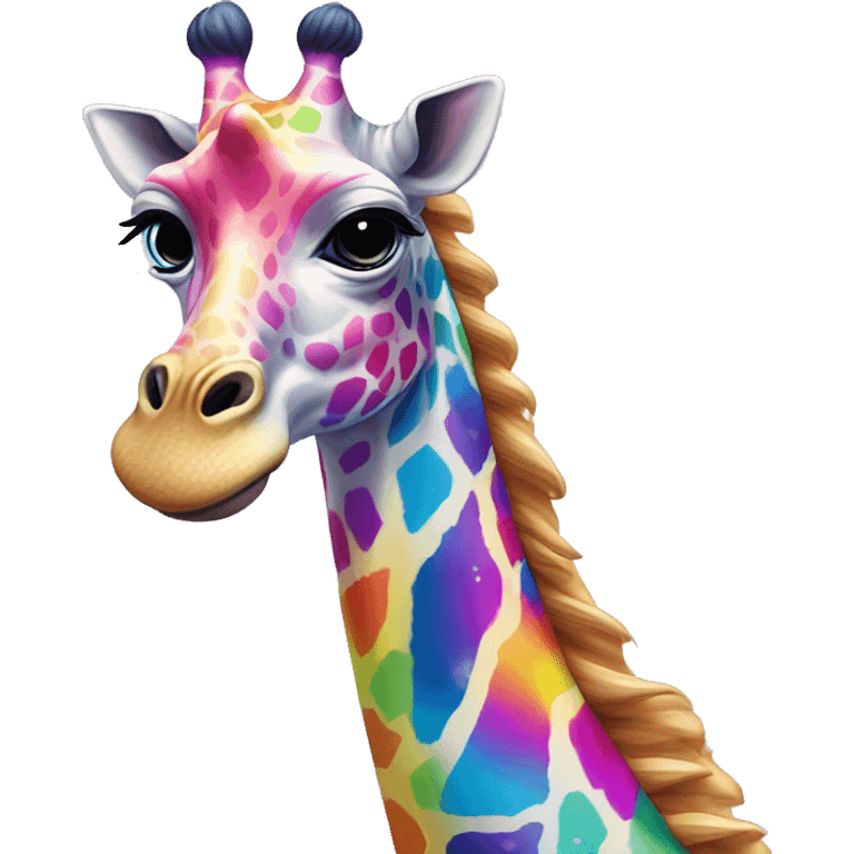 lisa frank rainbow giraffe emoji