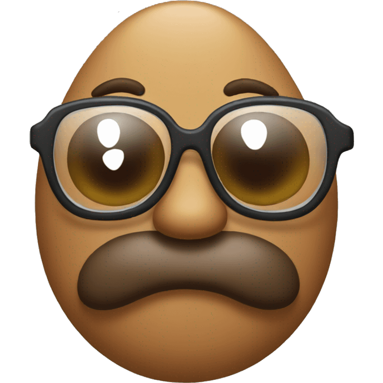 Poop glasses emoji