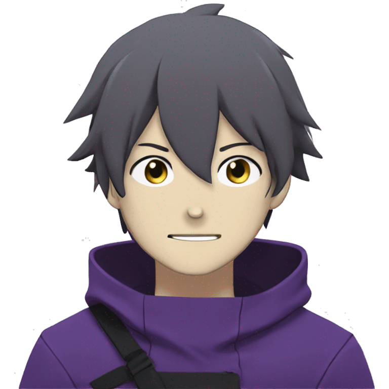 Fūjin in the anime world trigger in purple version emoji