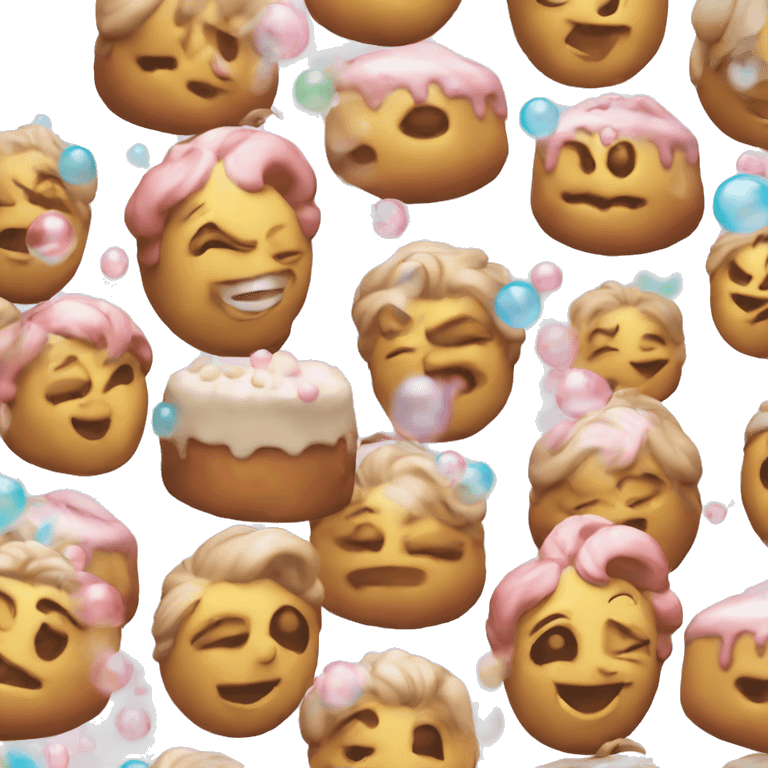 Bubbles on cake emoji