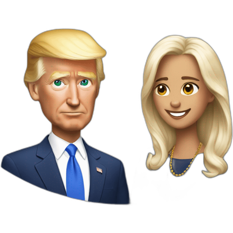 Trump -  loves - Biden emoji