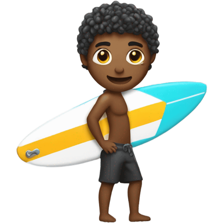 Can you generate a surfer emoji where the surfboard is being tied down with a chain  emoji