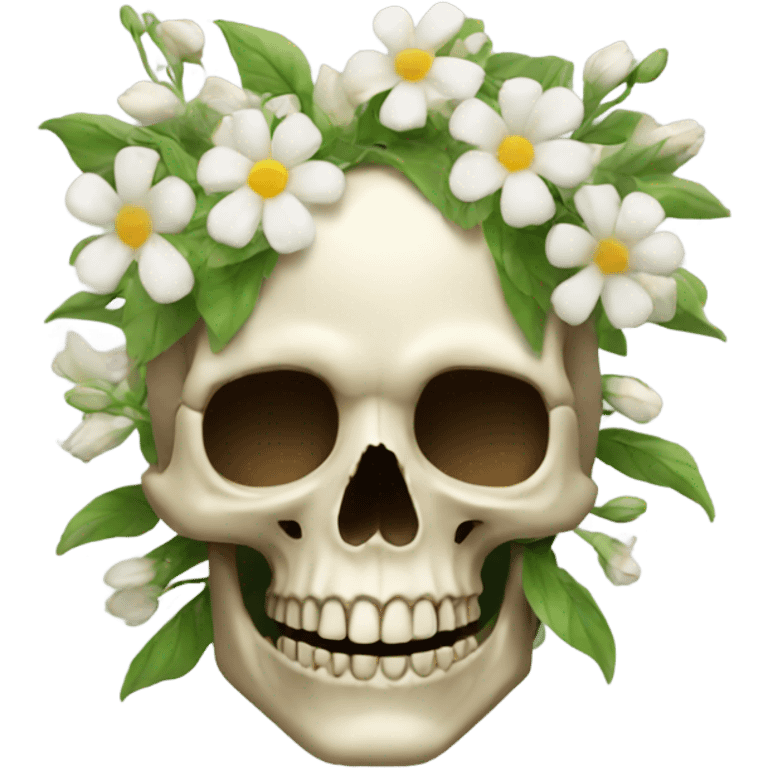 skull with flowers emoji