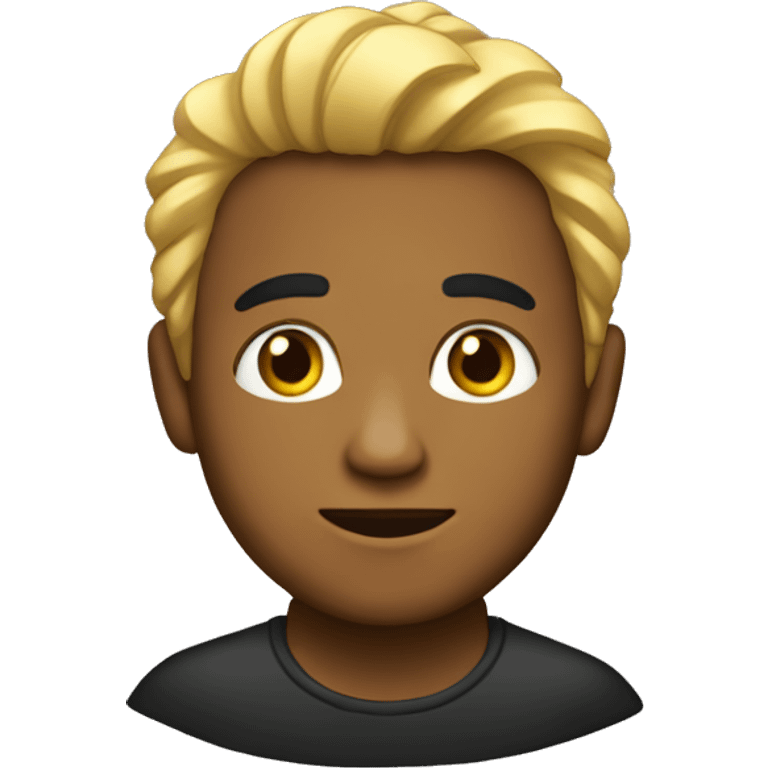 repostera con pelo negro emoji